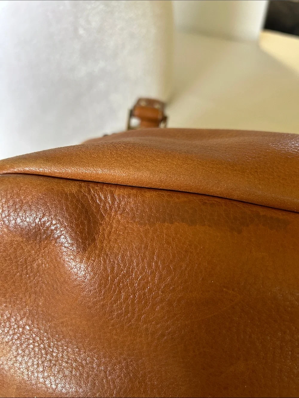 FOSSILL VINTAGE BROWN PEBBLED LEATHER BOHO SHOULDER BAG DOUBLE LEATHER STRAPS